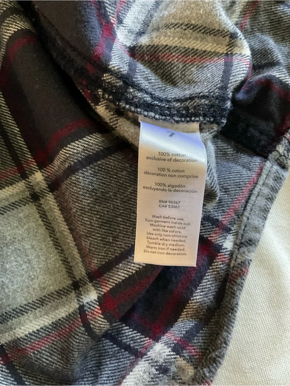 OshKosh B'gosh Gray & Navy Plaid Long-Sleeve Button-Down Shirt